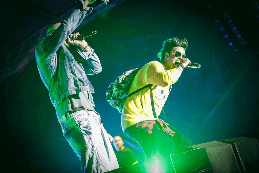 Rytmus a Ego foto na pódiu