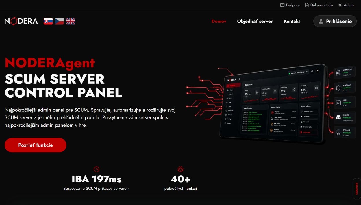 NODERA homepage preview