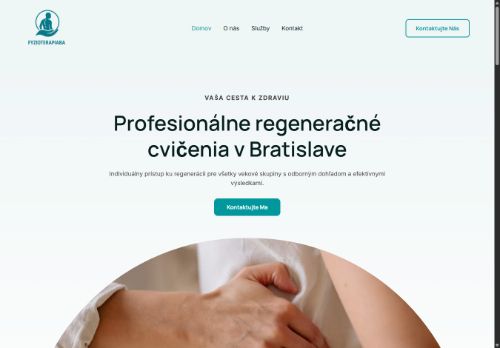 Fyzioterapia BA homepage captured during the Lighthouse audit